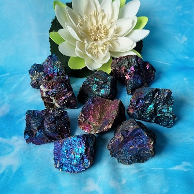 Peacock Ore/Chalcopyrite Chunks - (ID: crn135)