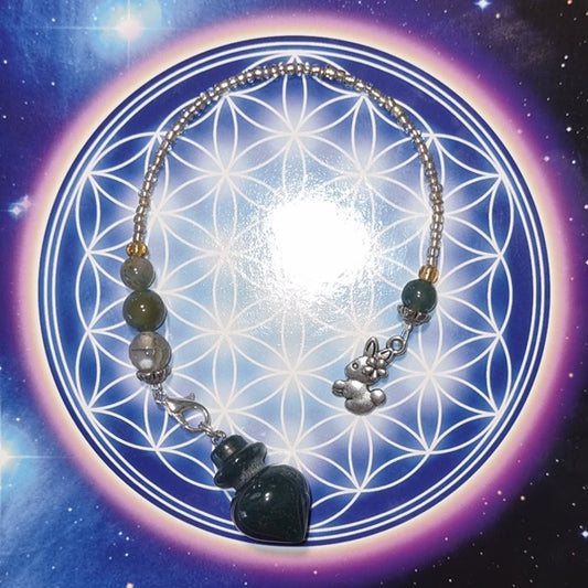 Green Rabbit Pendulum - (ID: ap9)