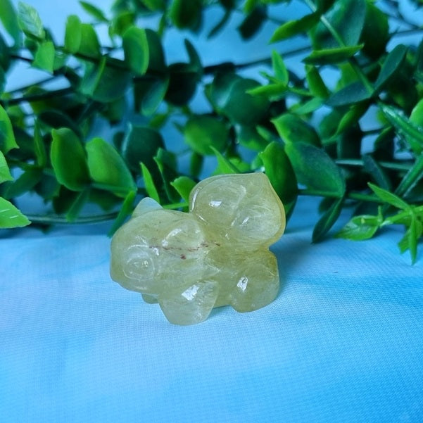 Yellow Fluorite Balbasaur - mini – (ID: cra34)