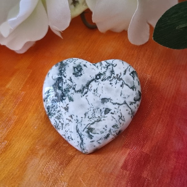 Tree Agate Heart – (ID: crf15)