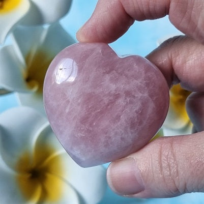 Rose Quartz Heart – (ID: crf28)