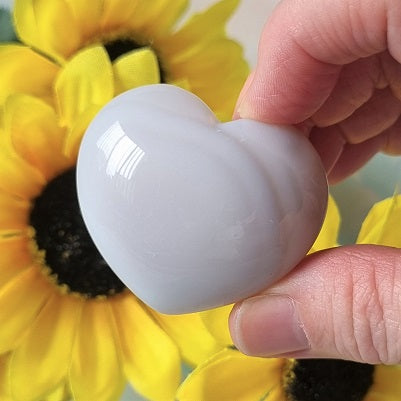 Grey Agate Heart – (ID: crf32)