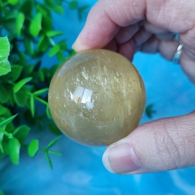 Honey Calcite Sphere - (ID: crf41)