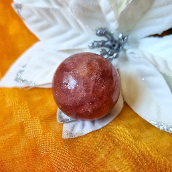 Strawberry Quartz Sphere – (ID: crf81)