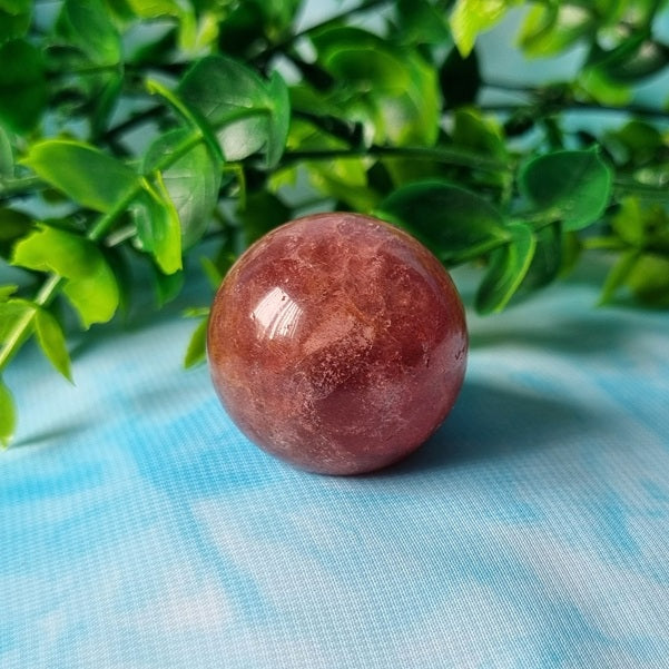 Strawberry Quartz Sphere – (ID: crf81)