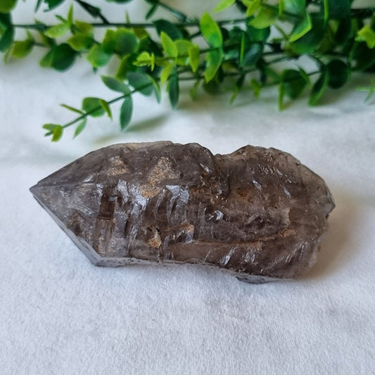 Elestial Smokey Quartz Raw Point - (ID: crn101)
