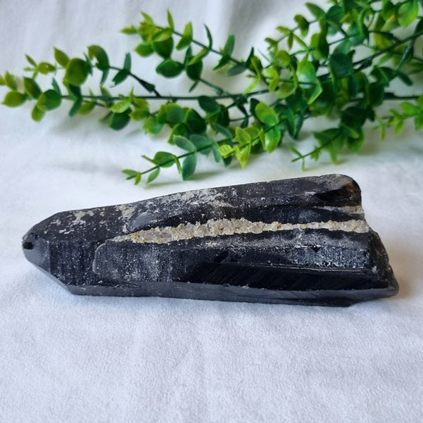 Dark Smokey Quartz Raw Point - (ID: crn31)