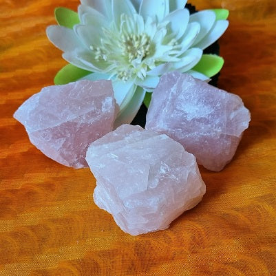 Rose Quartz Chunks - (ID: crn62)