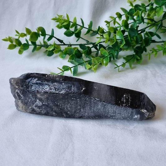 Dark Smokey Quartz Raw Point - (ID: crn84)