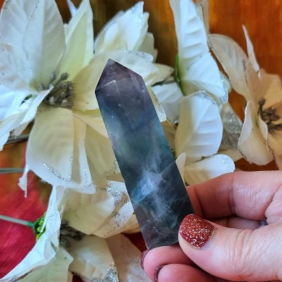 Rainbow Fluorite Point - (ID: crp12)