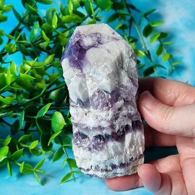 Chevron Amethyst Raw Base Point - (ID: crp150)