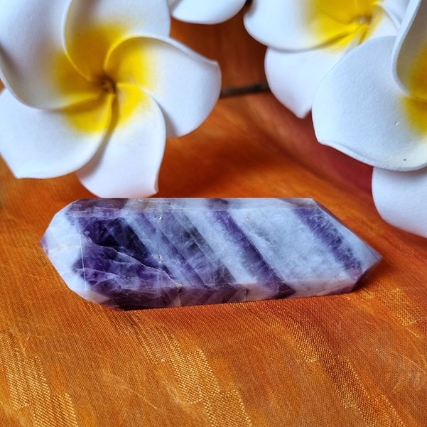 Chevron Amethyst Double Terminated Point – (ID: crp1)