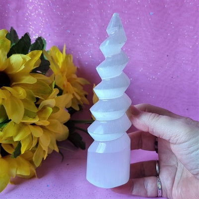 Selenite Spiral – (ID: crp2)