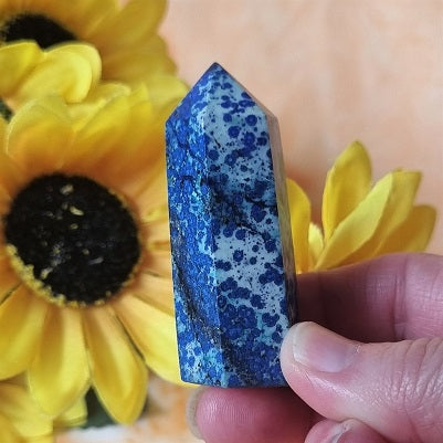 Azurite & Chrysocolla Point – (ID: crp22)