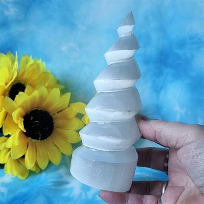 Selenite Spiral – (ID: crp41)