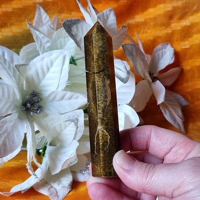 Gold Tigers Eye Point - (ID: crp88)