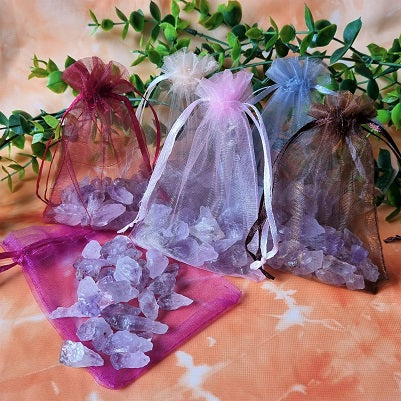 Amethyst ‘Dragons Teeth’ Pouch – (ID: cs14)