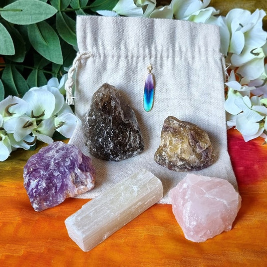 Spiritual Protection & Emotional Wellbeing Pack – Feather Charm – (ID:  cs21)