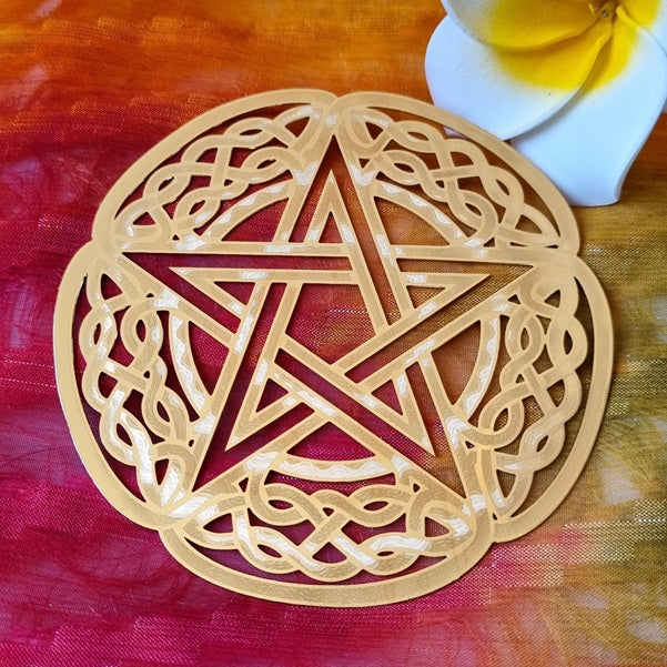 Celtic Pentagram (gold plated) – (ID: sg12)