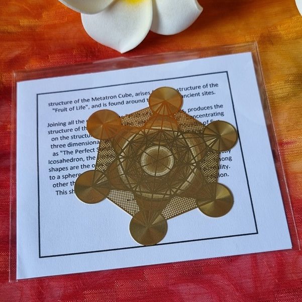 Metatron’s Cube – small (gold plated) - (ID: sg22)