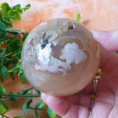 Flower Agate Sphere – (ID: crf24)