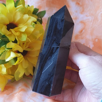 Black Obsidian Point – large – (ID: crp129)