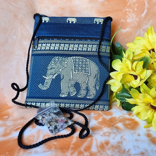 Blue Elephant Crossbody Bag – (ac11)