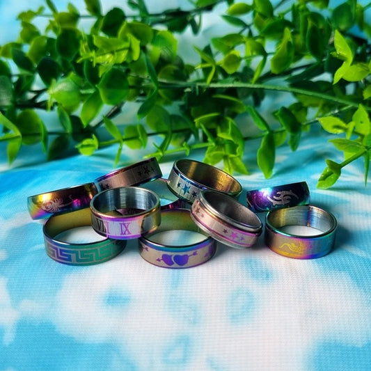 Rainbow Metal Ring Stands - (ID: ac25)