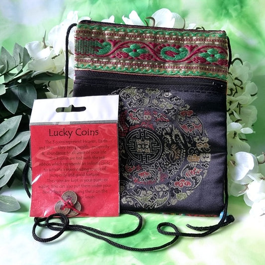 Black Mandala Crossbody Bag – (ac35)