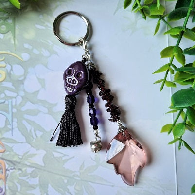 Purple Skull Bag/Key Keeper Charm – (ID: akc7)