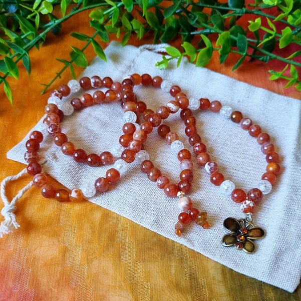 Red Butterfly Mala – (ID: am3)