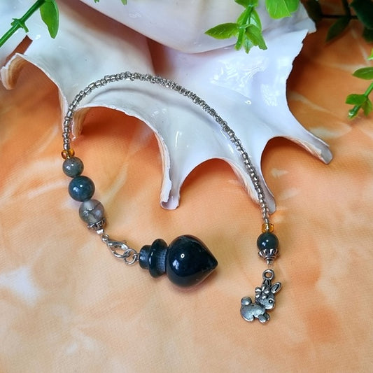 Green Rabbit Pendulum - (ID: ap9)