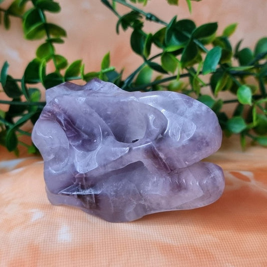 Chevron Amethyst Dinosaur Skull – medium - (ID: cra2)