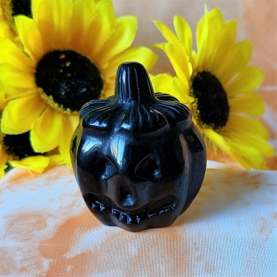 Black Obsidian Pumpkin – (ID: cra23)