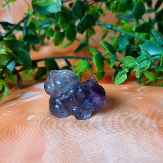 Rainbow Fluorite Balbasaur - mini – (ID: cra30)
