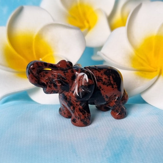 Mahogany Obsidian Elephant – (ID: cra41)