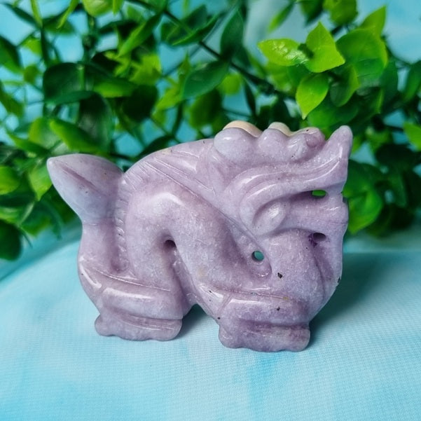 Lepidolite Chinese Dragon - (ID: cra42)