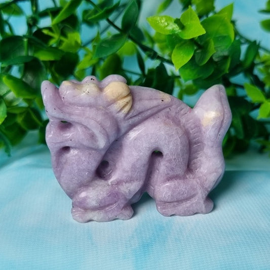 Lepidolite Chinese Dragon - (ID: cra42)
