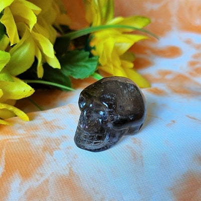 Smokey Quartz Skull – (ID: cra47)