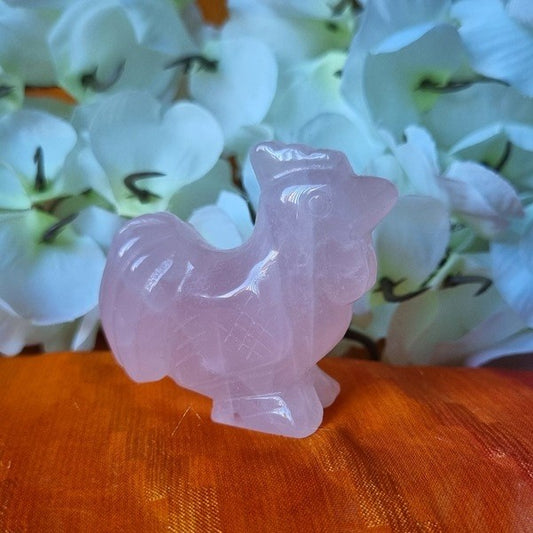 Rose Quartz Rooster – (ID: cra59)