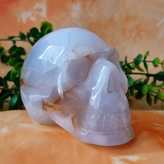 Chalcedony Skull - large - (ID: cra62)