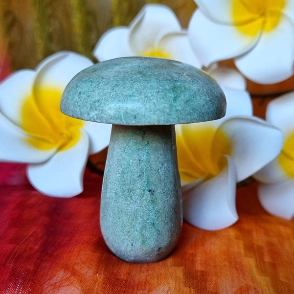 Green Jasper Mushroom – (ID: crf12)
