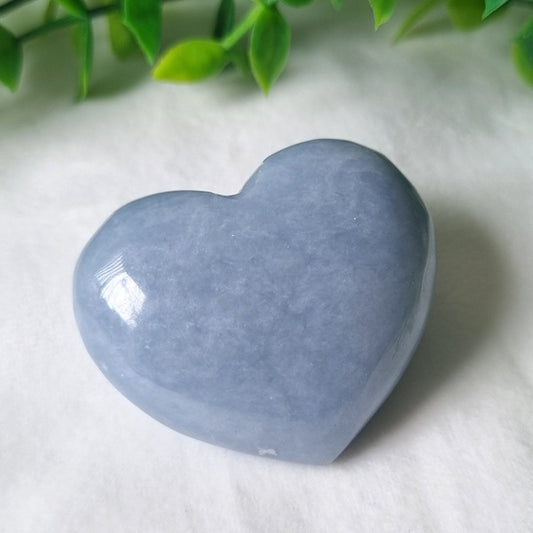 Angelite Puffy Heart – (ID: crf18)