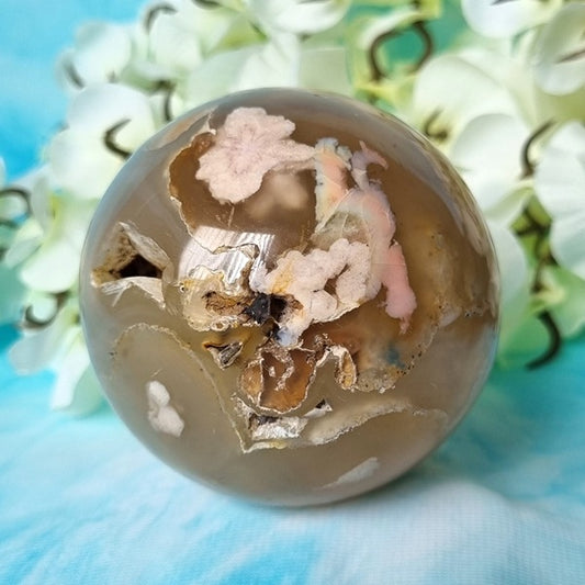 Flower Agate Sphere – (ID: crf24)