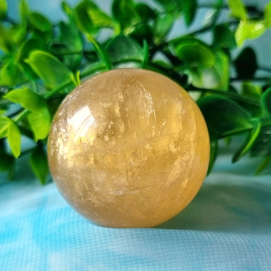 Honey Calcite Sphere - (ID: crf41)