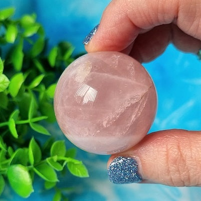 Rose Quartz Sphere – (ID: crf44)