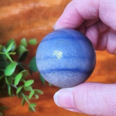Blue Quartz Sphere - (ID: crf66)