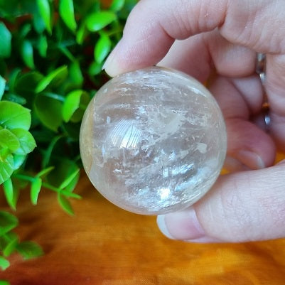 Pale Honey Calcite Sphere - (ID: crf68)