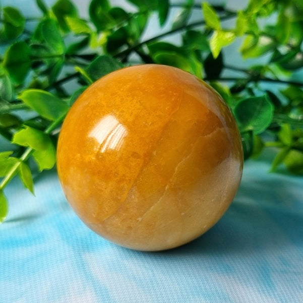 Yellow Mookaite Sphere - (ID: crf84)