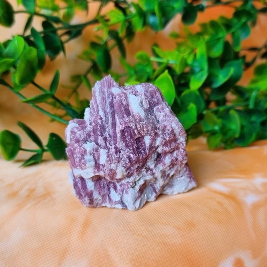 Pink Tourmaline in Quartz - (ID: crn132)